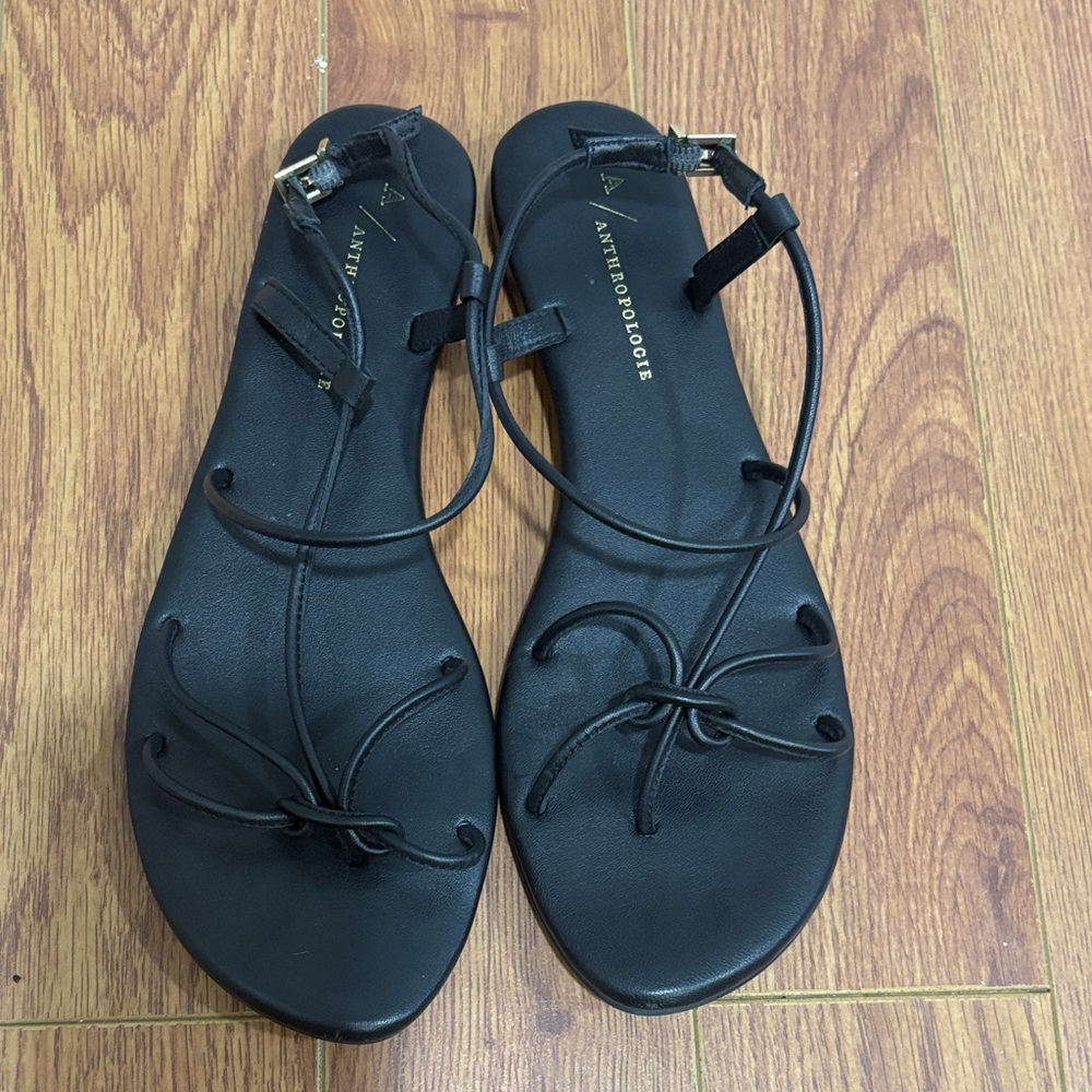 Anthropologie Elegant Black Sandals